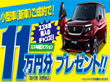 小型車オプションプレゼント１１万円！