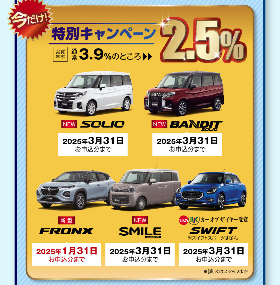 新型フロンクス、今なら特別キャンペーン実施中