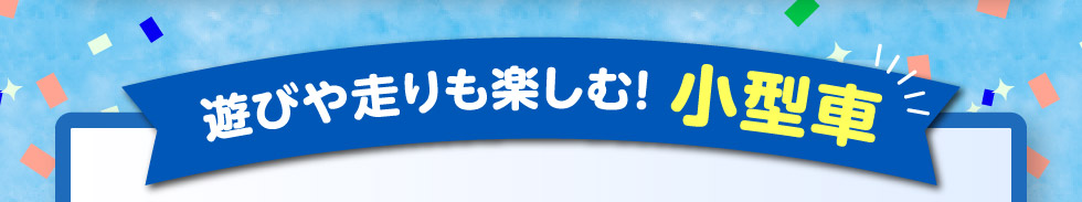 遊びや走りも楽しむ！小型車