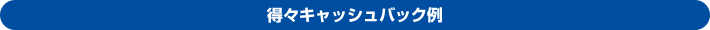 キャッシュバック例