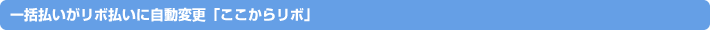 一括払いがリボ払いに自動変更「ここからリボ」