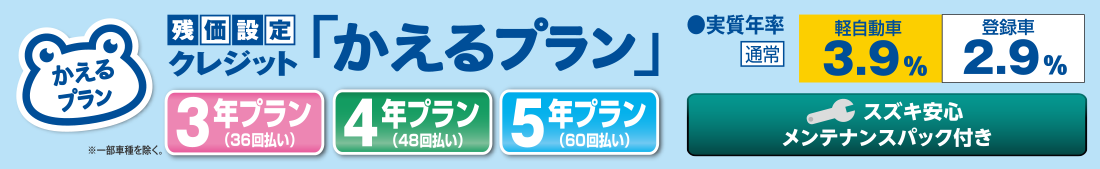 残価設定クレジット「かえるプラン」