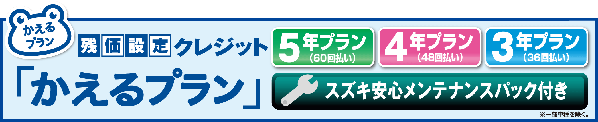 残価設定クレジット「かえるプラン」