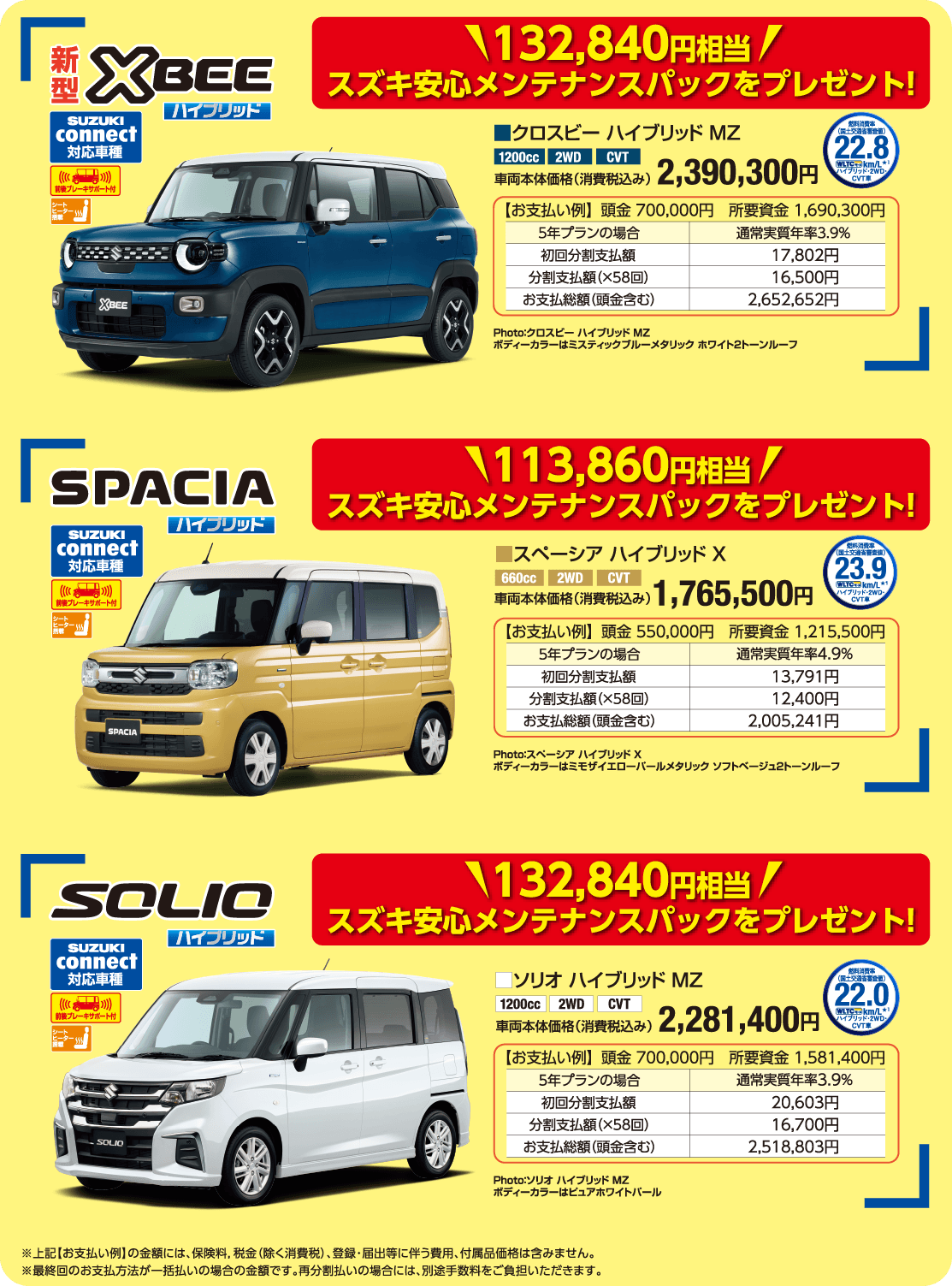 スズキの残価設定クレジット「かえるプラン」 実質年率4.9% 登録車契約時実質年率3.9%