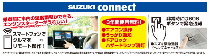 スズキコネクト スマートフォンでエアコンなどをリモート操作