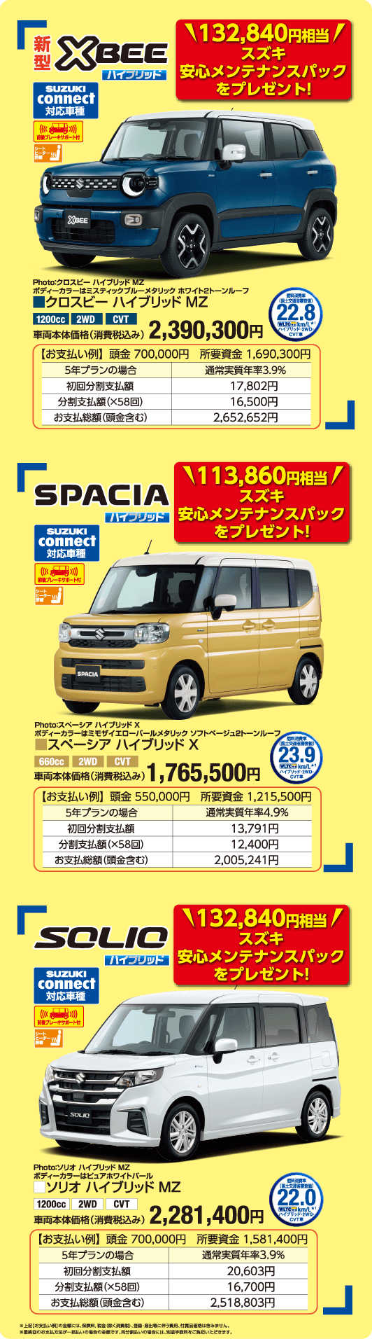 スズキの残価設定クレジット「かえるプラン」 実質年率4.9% 登録車契約時実質年率3.9%