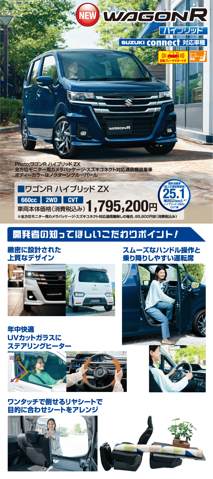 ワゴンRハイブリッドZX 車両本体価格税込1,795,200円