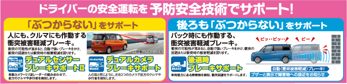 ドライバーの安全運転を予防技術でサポート！ 衝突被害軽減ブレーキ