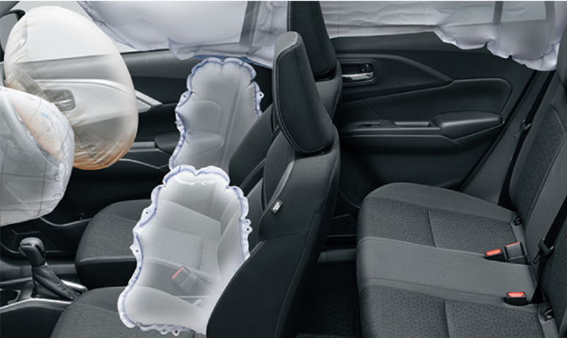 エアバッグ膨張時のイメージ画像（車種：「スイフト」）