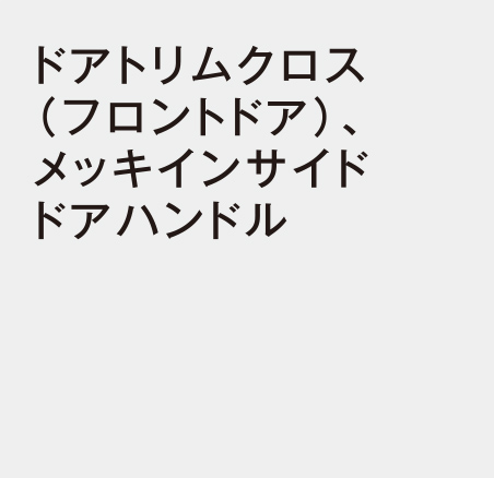 ドアトリムクロス(フロントドア)、メッキインサイドドアハンドル